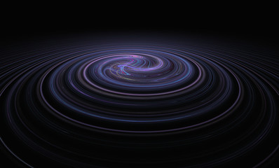 Poster - Nebula spiral on dark space background. Digital artwork. Fractal graphics.
