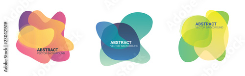 Cuadros en Lienzo Abstract blur free form shapes color gradient