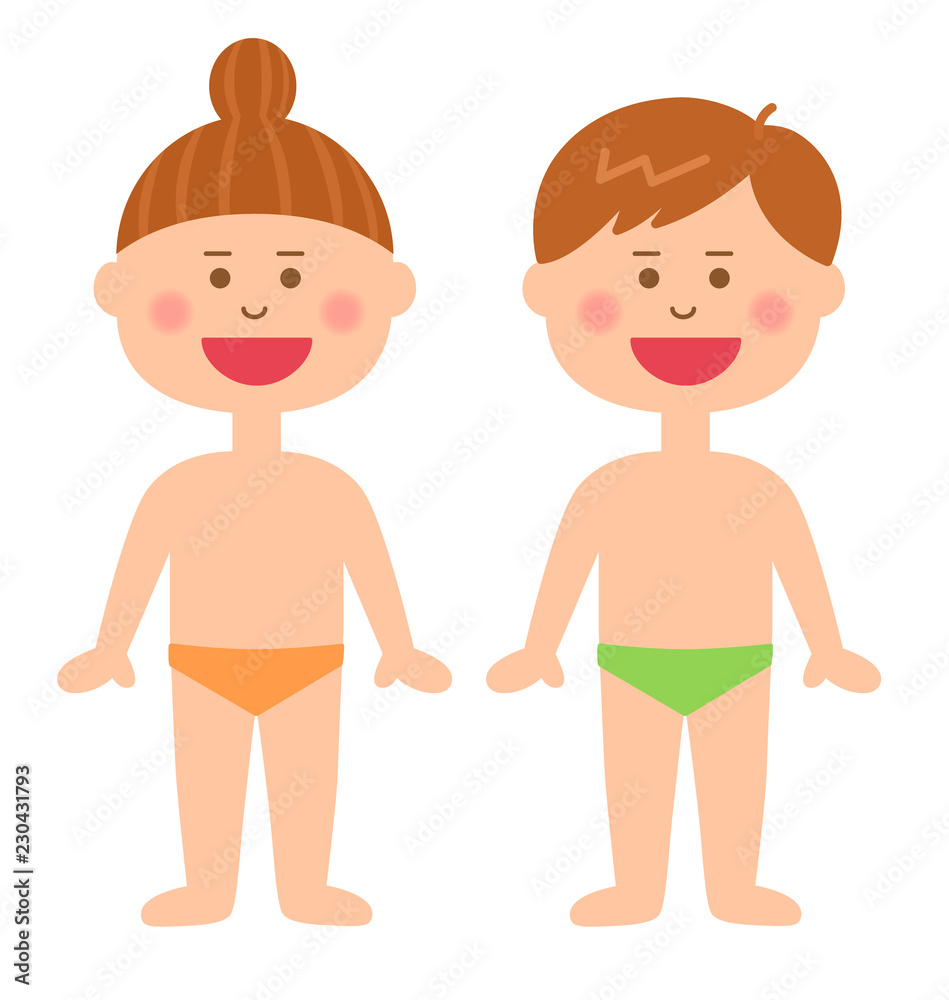 幼稚園児の裸の画像 