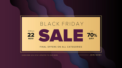 Wall Mural - black friday modern promotion square web banner for social media mobile apps. elegant sale and disco
