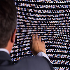 Binary code of the digital world