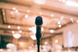 © yuttapon - Microphone  in seminar room or speaking conference hall