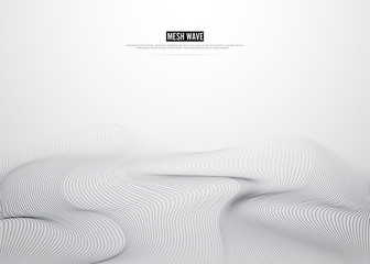 Wall Mural - lines mesh digital background. mountain concept design. vector illustration