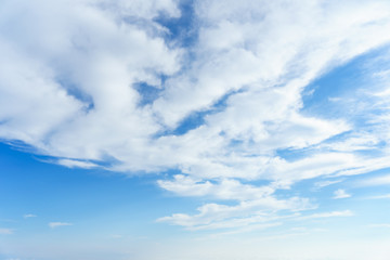 Blue sky and cloud with meadow tree. Plain landscape background for summer poster of thailand.