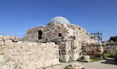 The old Umayyad Palace, one of the well-preserved buildings at Jabal al-Qal'a, the old roman citadel hill of Jordan's capital Amman