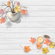 Autumn Top View Background