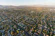 Aerial view towards Lassen St and Corbin Ave in the Northridge community in the San Fernando Valley region of Los Angeles, California.