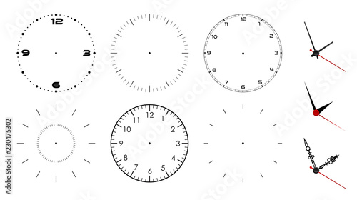Fotografía Clock face blank isolated on white background