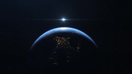 Wall Mural - usa seen from space