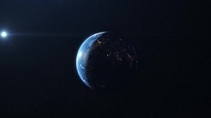 Wall Mural - planet earth seen from space 4k