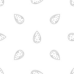 Poster - Clean almond pattern seamless vector repeat geometric for any web design