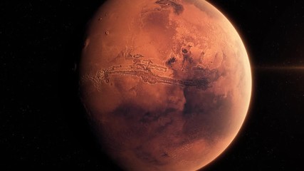 Wall Mural - Realistic view of planet Mars