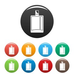 Poster - lime perfume icons set 9 color vector isolated on white for any design