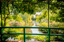 Landscape View On The Beautiful Claud Monet's Garden, Famous French Impressionist Painter In Giverny Town In France