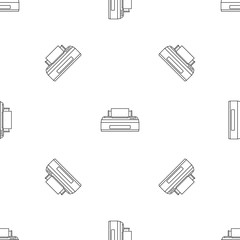Poster - Old printer pattern seamless vector repeat geometric for any web design