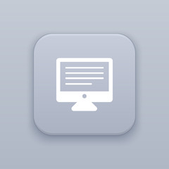 Poster - Display, Monitor button, best vector