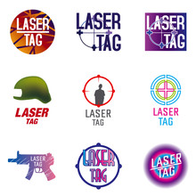 Vector Set Of Logos For Laser Tag