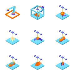 Poster - Stamp icons set. Cartoon set of 9 stamp vector icons for web isolated on white background