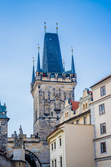 Poster - La Tour du Pont Malá Strana du Pont Charles à Prague