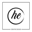 © Scooby - Initial Letter HE Logo Template Design