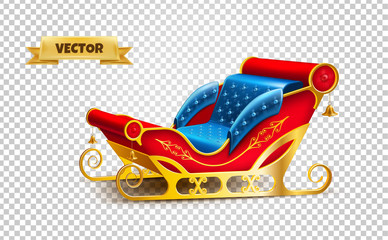 Vector Santa Claus christmas xmas holiday sleigh