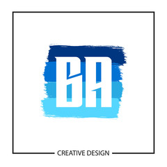 Initial Letter BA Logo Template Design