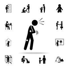 Poster - hungry and poor icon. Poor peaple icons universal set for web and mobile