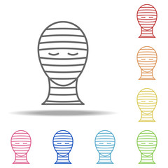 Aufkleber - bandaged icon. Elements of plastic syrgery in multi color style icons. Simple icon for websites, web design, mobile app, info graphics