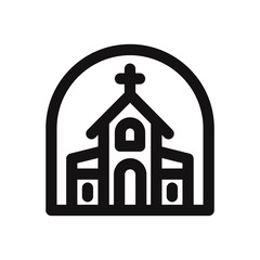 Wall Mural - Church vector icon