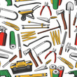 Repair tools seamless pattern, work instruments