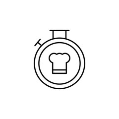 Poster - chronometer for cooking icon. element of food icon. thin line icon for website design and developmen