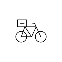 Poster - delivery bike icon. Element of food icon. Thin line icon for website design and development, app development. Premium icon