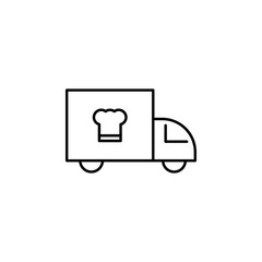 Poster - food, delivery icon. Element of food icon. Thin line icon for website design and development, app development. Premium icon