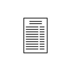 Poster - menu, file icon. Element of food icon. Thin line icon for website design and development, app development. Premium icon