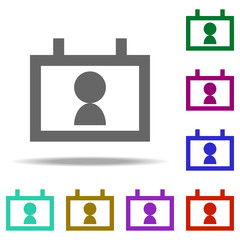 Poster - speech icon. Elements of web in multi color style icons. Simple icon for websites, web design, mobile app, info graphics