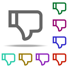 Poster - unlike icon. Elements of web in multi color style icons. Simple icon for websites, web design, mobile app, info graphics