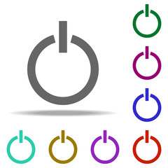 Poster - shutdown icon. Elements of web in multi color style icons. Simple icon for websites, web design, mobile app, info graphics