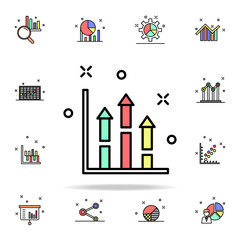 Poster - diagram with arrows colored icon. Business charts icons universal set for web and mobile