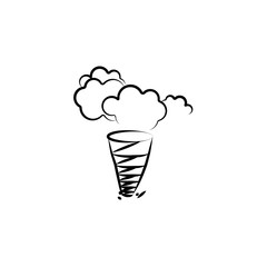 Poster - Storm, cloud icon. Element of weather icon for mobile concept and web apps. Hand drawn Storm, cloud icon can be used for web and mobile