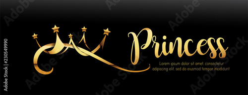 Vector Luxury Sign Gold Crown Chic Gradient Font Exclusive