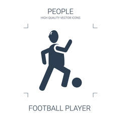 Canvas Print - football player icon