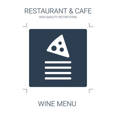 Canvas Print - wine menu icon