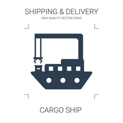 Poster - cargo ship icon