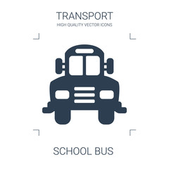 Poster - school bus icon