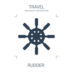 Canvas Print - rudder icon