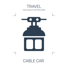 Sticker - cable car icon