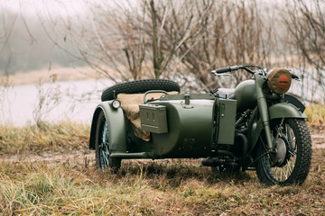 Military motorcycle of the Soviet army