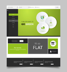Fototapete - set of effective website template designs. modern flat design vector illustration concepts of web pa
