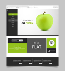 Fototapete - set of effective website template designs. modern flat design vector illustration concepts of web pa