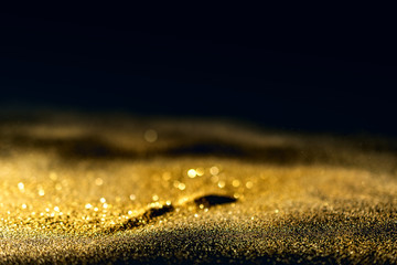 Wall Mural - glitter lights grunge background, gold glitter defocused abstract twinkly lights background.